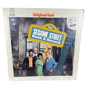 Sesame Street Original Cast Vintage 1970 Storybook Vinyl Record Set
